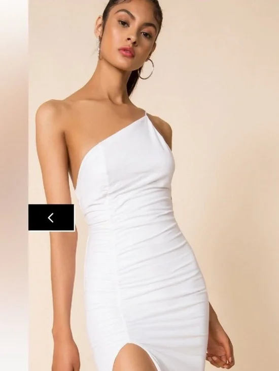 Superdown Revolve Brynn Ruched Midi Dress in White XS - Picture 5 of 10